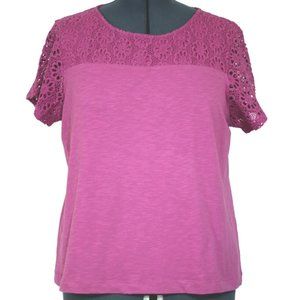 COLDWATER CREEK Knit Top Petite XLP Azalea Pink